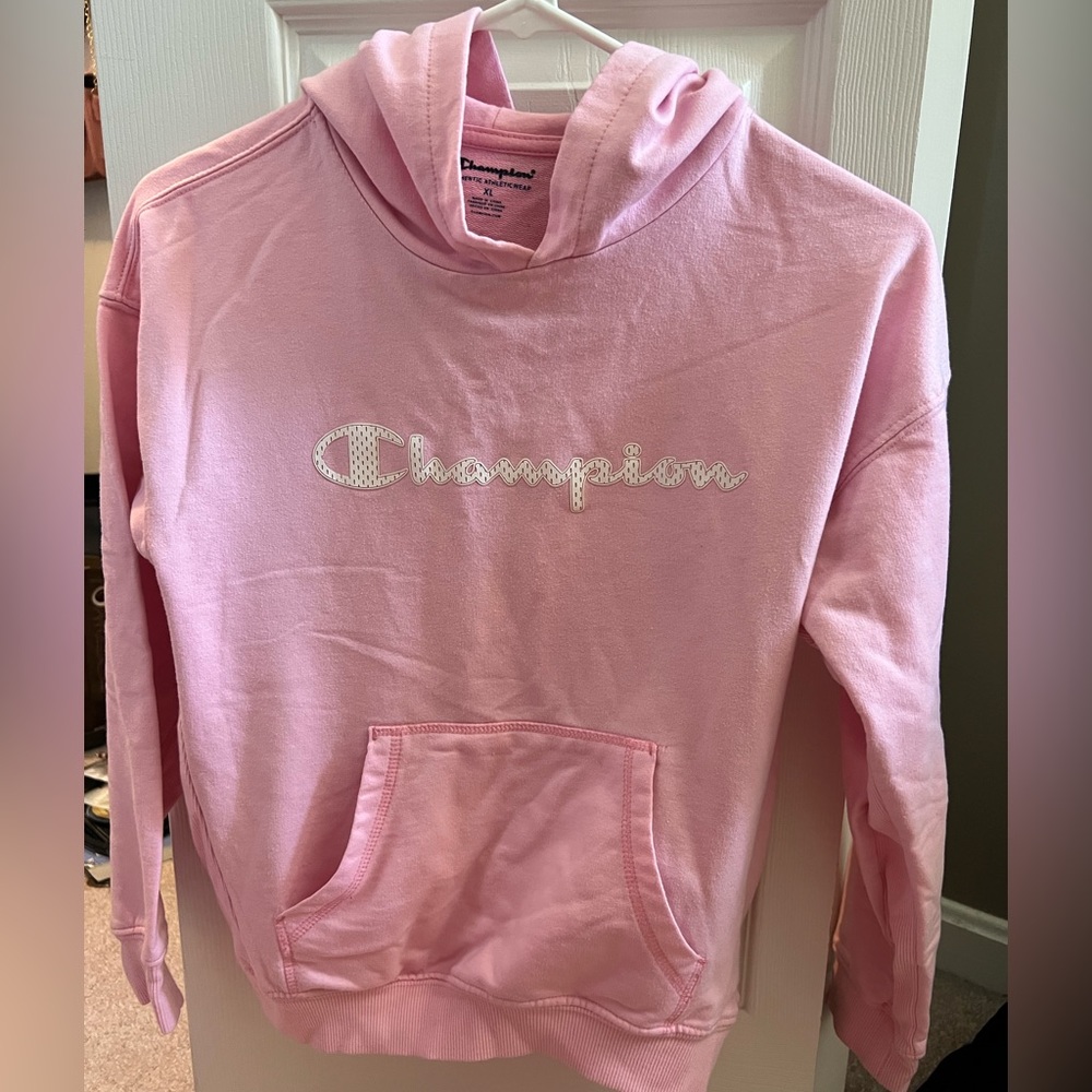 Kids Champion pink hoodie